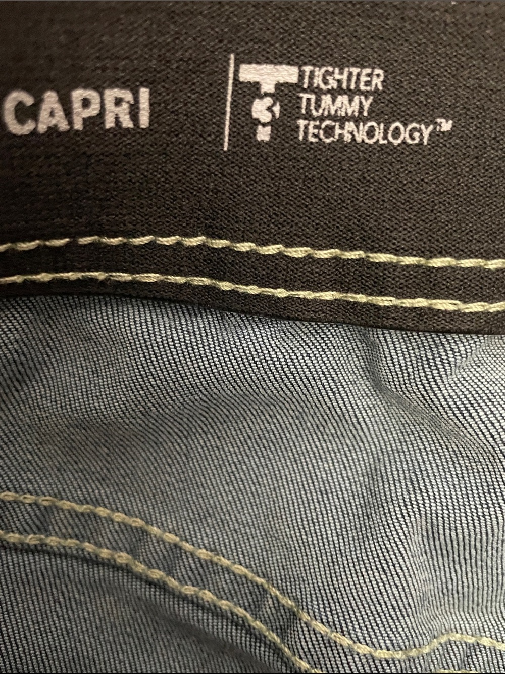 EUC Lane Bryant Tighter Tummy Technology Dark Wash Cropped Denim Capri Jeans 16 - Picture 8 of 9